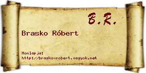 Brasko Róbert névjegykártya